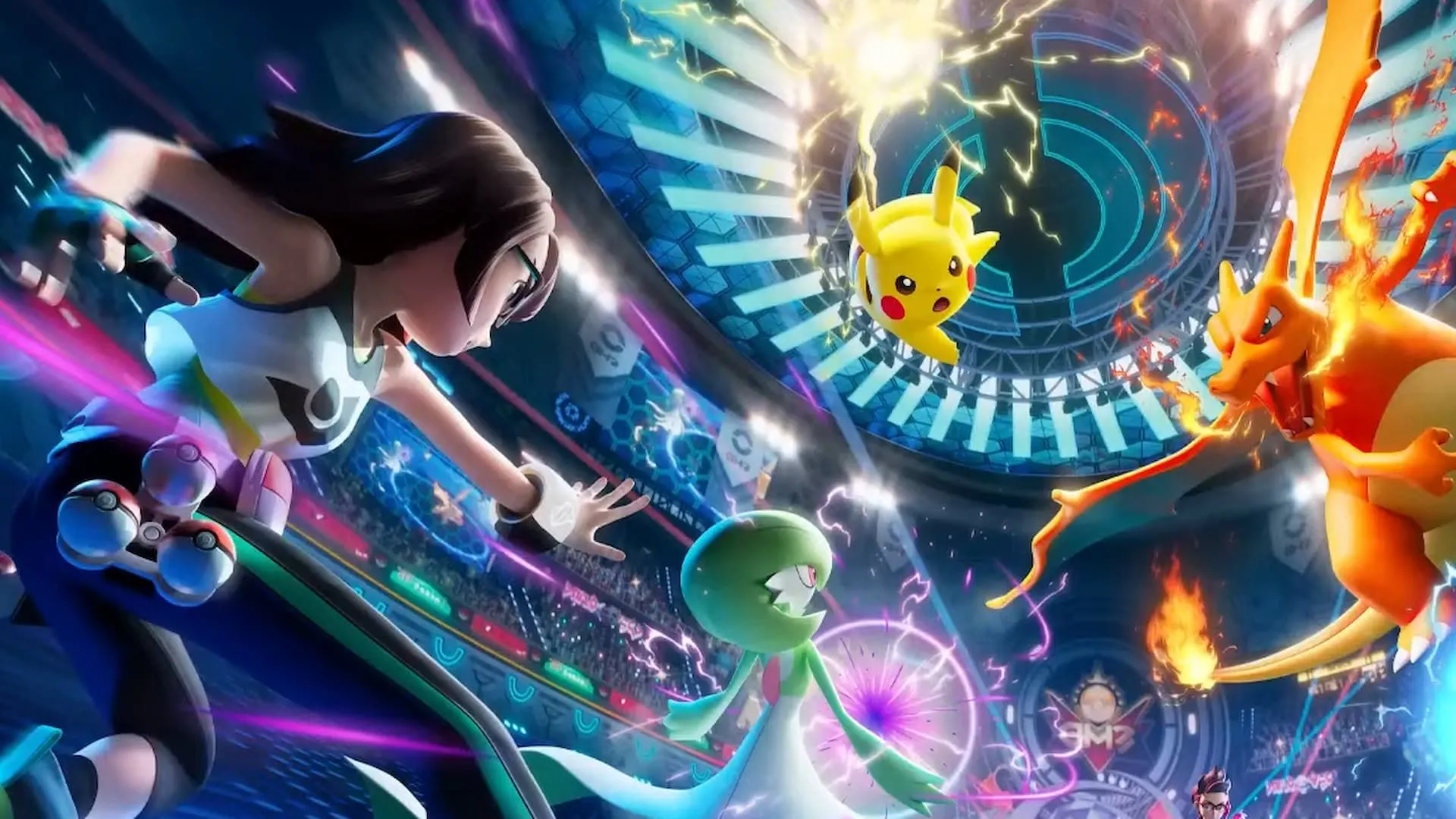 Pokemon Champions: Game Đối Kháng Mới Cho Switch và Mobile 1 Charizard Mega Evolution đối đầu Pikachu Tera trong Pokemon Champions